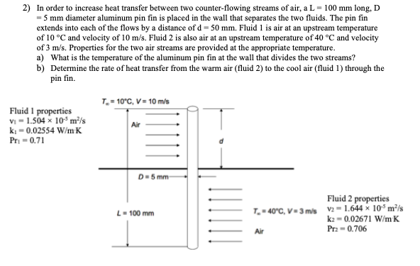 2) In order to increase heat transfer between two | Chegg.com