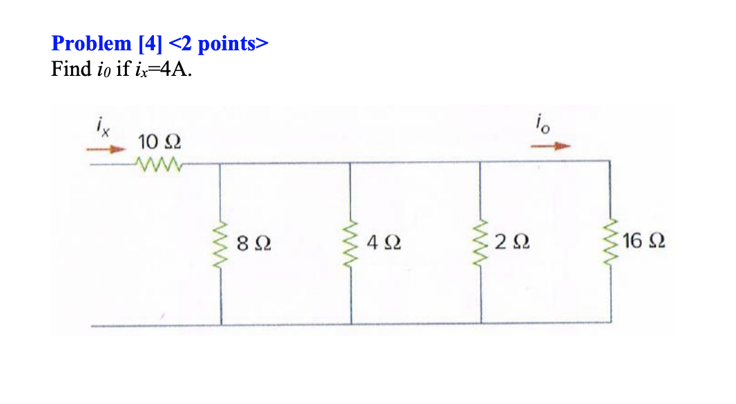 Solved Problem [4] Find I0 If Ix=4 A. | Chegg.com