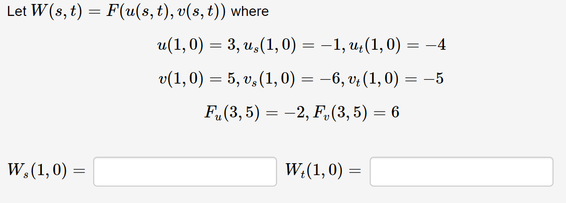 Solved Let W S T F U S T V S T Where U 1 0 3 Chegg Com