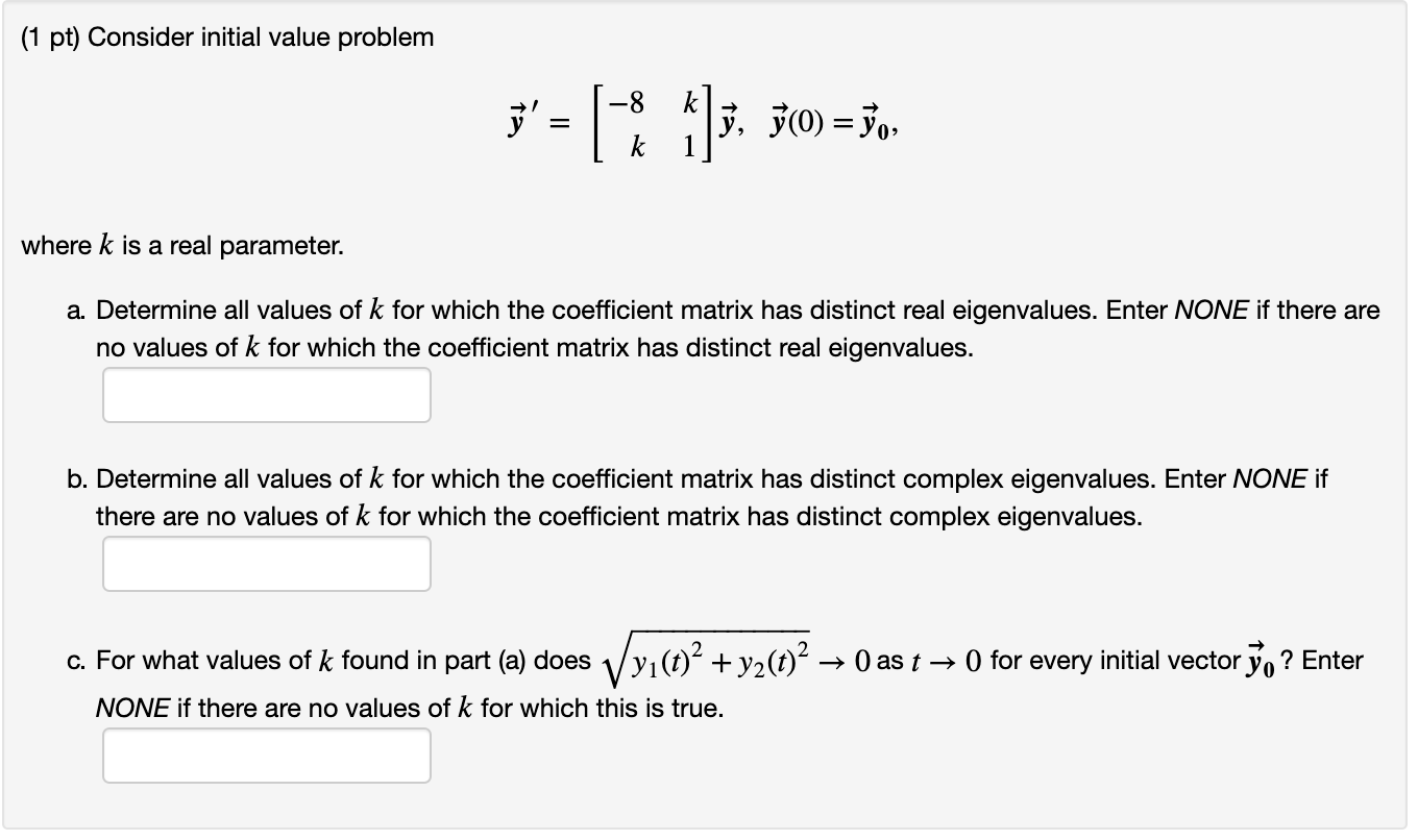 Solved (1 pt) Consider initial value problem j' = 1415, 30 = | Chegg.com