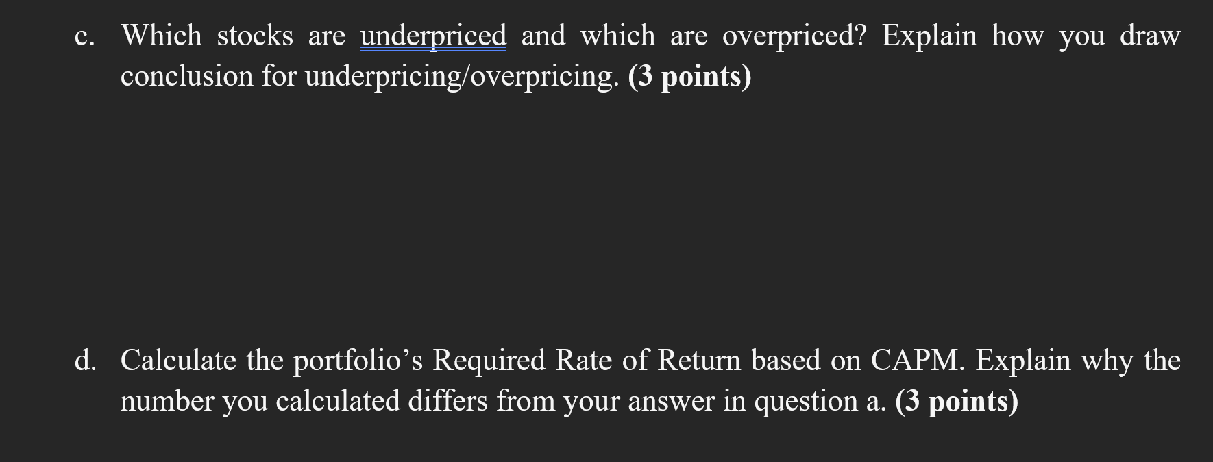 Solved 2.) You own a portfolio consisting of the following | Chegg.com