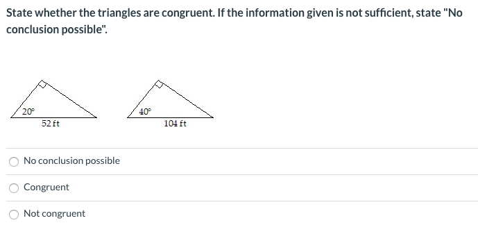 Solved State whether the triangles are congruent. If the | Chegg.com