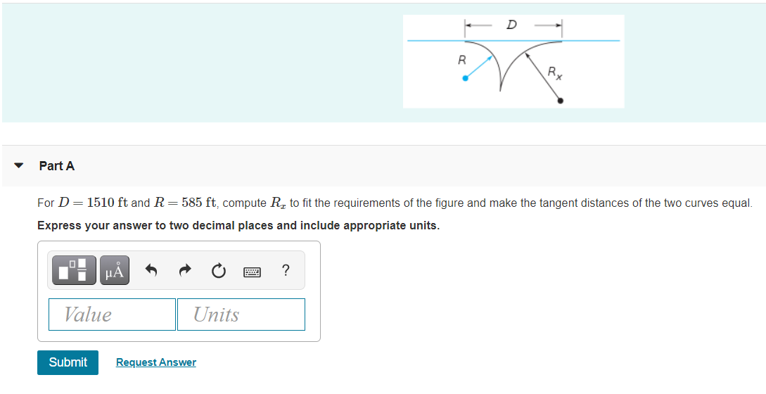 Solved D R Ry Part A For D 1510 Ft And R 585 Ft Compute Chegg Com