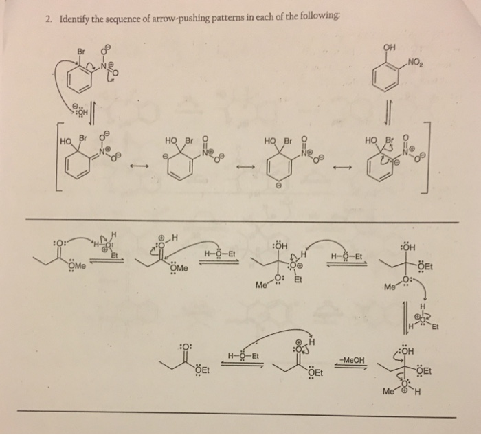 Solved Identify the sequence of arrowpushing patterns in