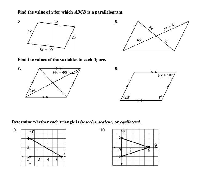 Solved Find the value of x for which ABCD is a | Chegg.com