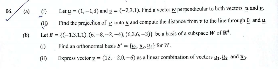 Let U 1 1 3 And V 2 3 1 Find A Vector W Chegg Com