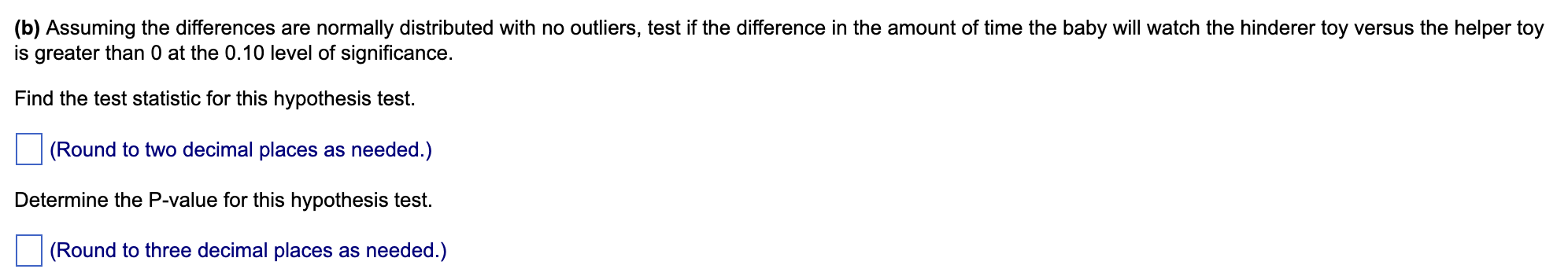 Solved (b) Assuming the differences are normally distributed | Chegg.com