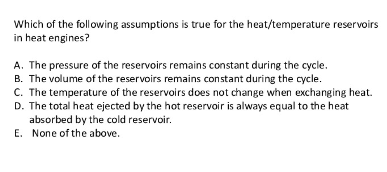 Solved Which Of The Following Statements Is Correct For Heat