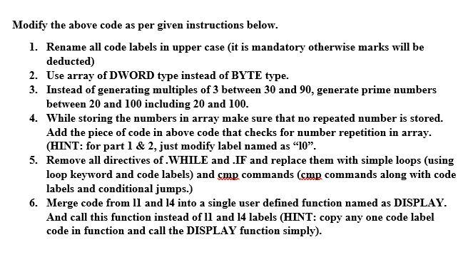 Solved The Code given below generates random multiples of 3 | Chegg.com