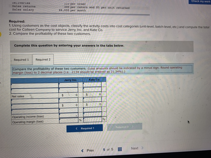 Solved Help Save & Exit Submit Check my work Colleen Company | Chegg.com