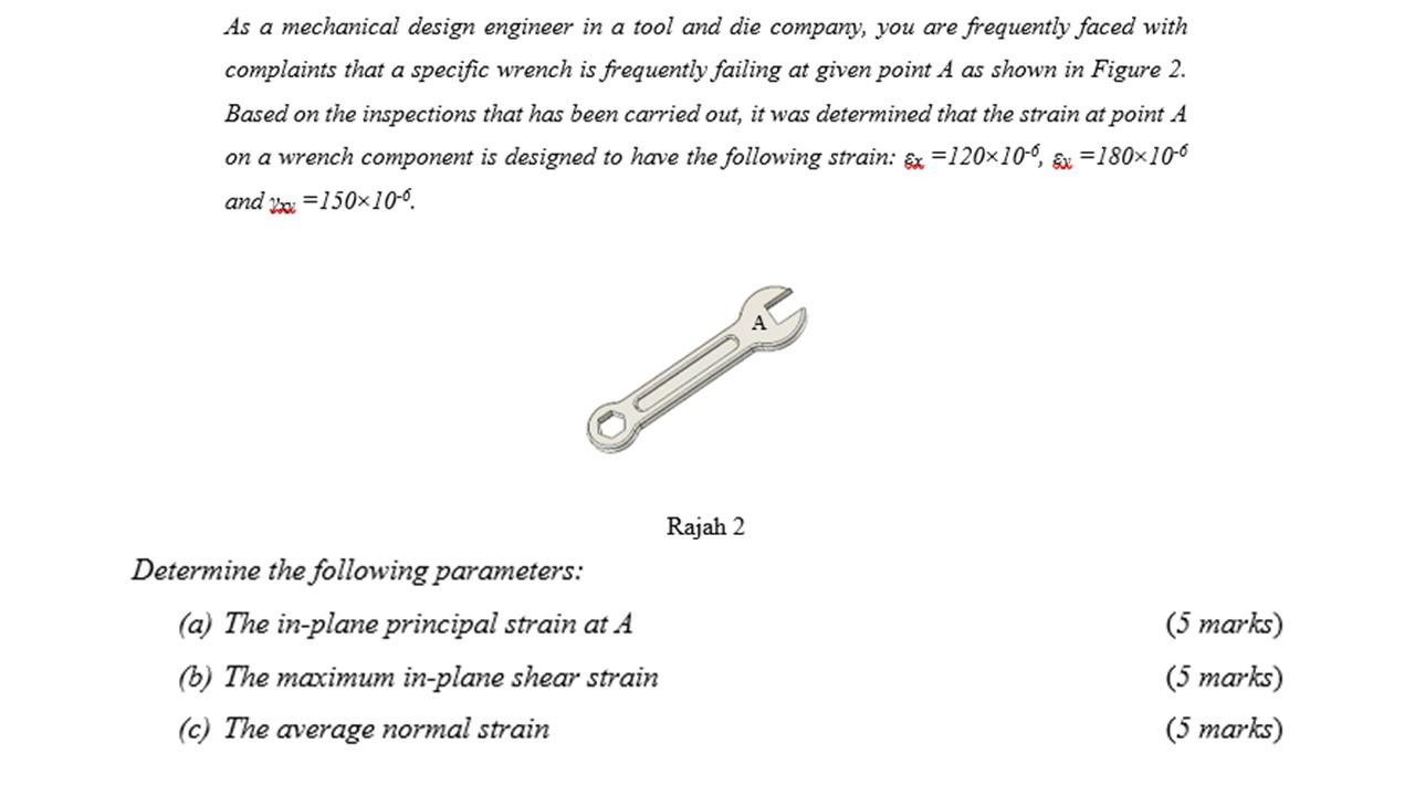 Solved As a mechanical design engineer in a tool and die | Chegg.com