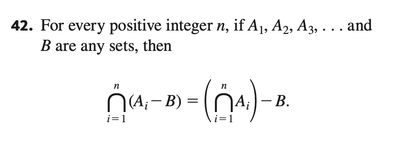 Solved 42. For Every Positive Integer N, If A1,A2,A3,… And B | Chegg.com