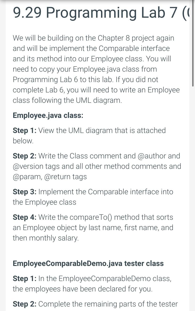 Solved We will be building on the Chapter 8 project again | Chegg.com