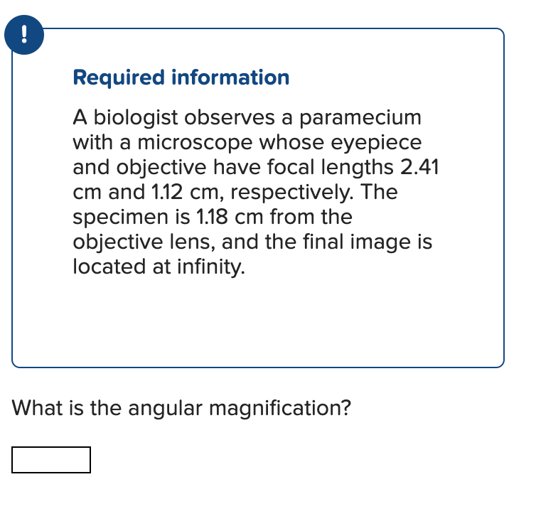 Solved Required information A biologist observes a | Chegg.com