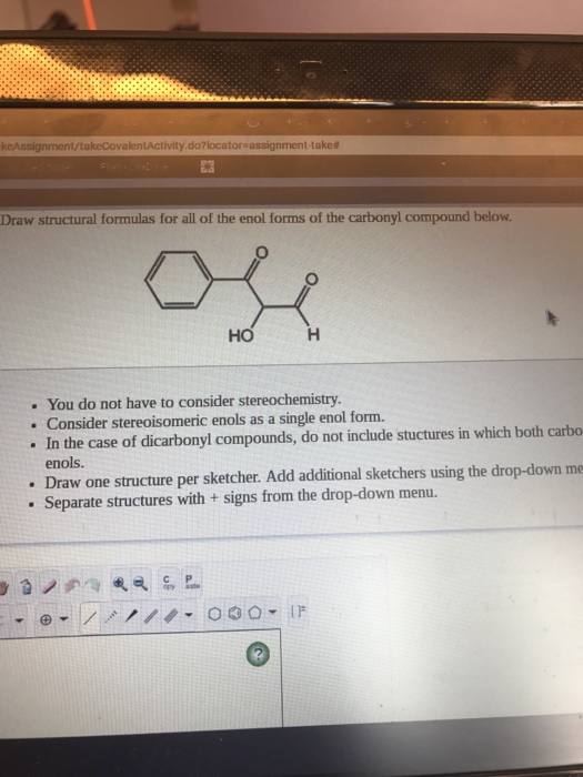 Solved Draw structural formulas for all of the enol forms of