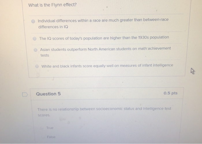 Solved What is the Flynn effect? Individual differences | Chegg.com