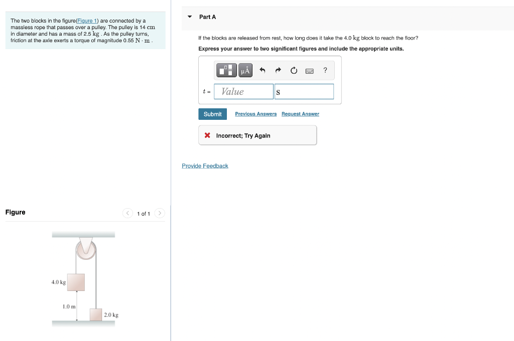 Solved The two blocks in the figure(Figure 1) are connected | Chegg.com