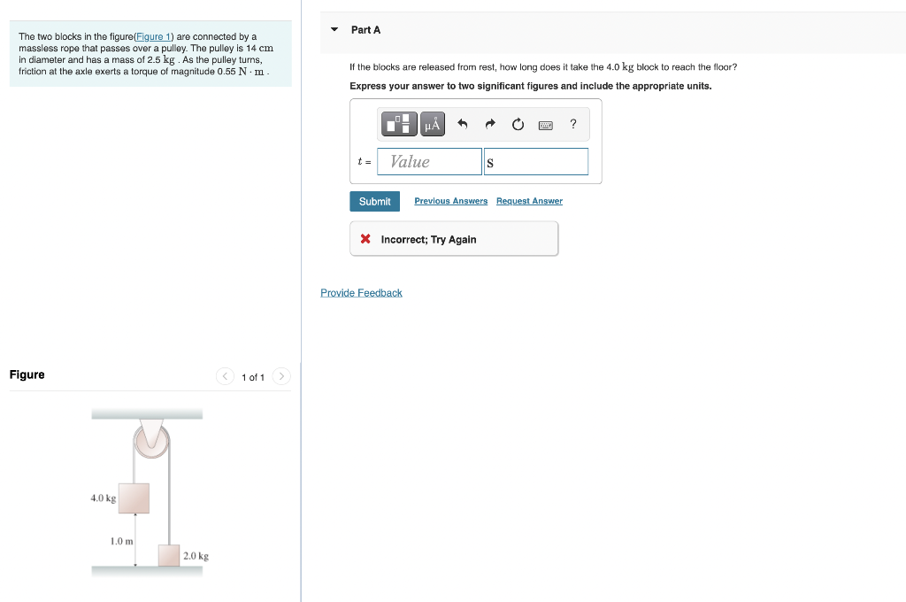 Solved The Two Blocks In The Figure(Figure 1) Are Connected | Chegg.com