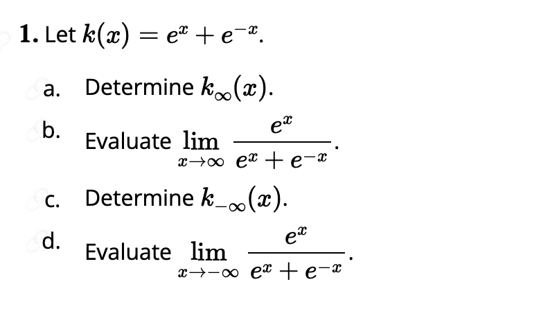 Solved Let K X Ex E X A ﻿determine K∞ X B ﻿evaluate