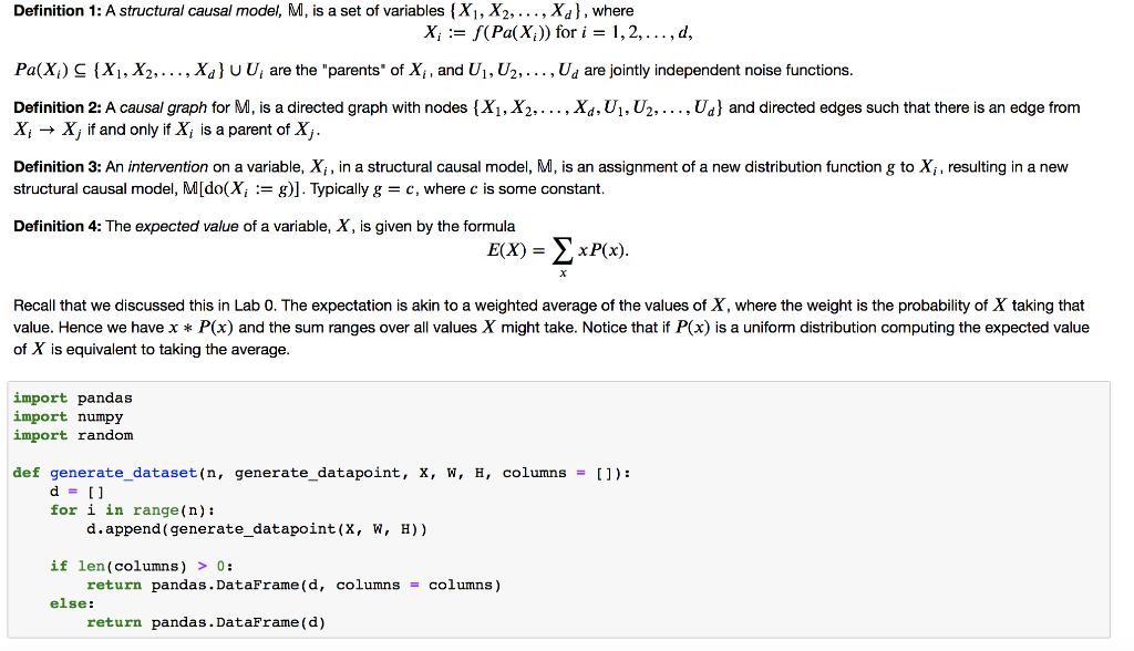 Definition 1 A Structural Causal Model M Is A S Chegg Com