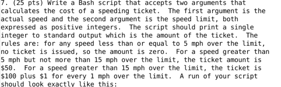 Solved 7. (25 pts) Write a Bash script that accepts two | Chegg.com