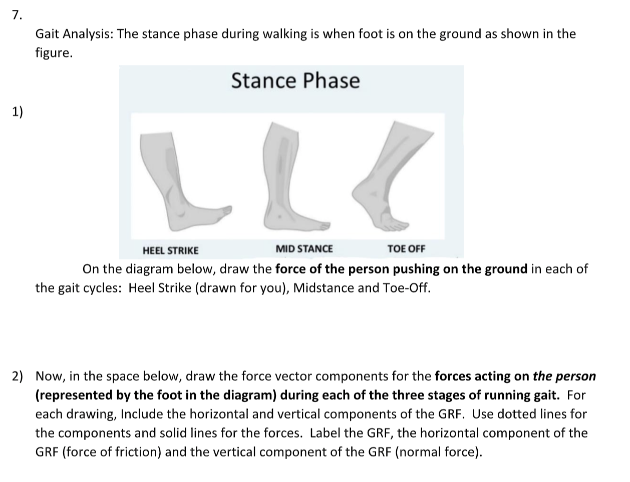 heel strike walking