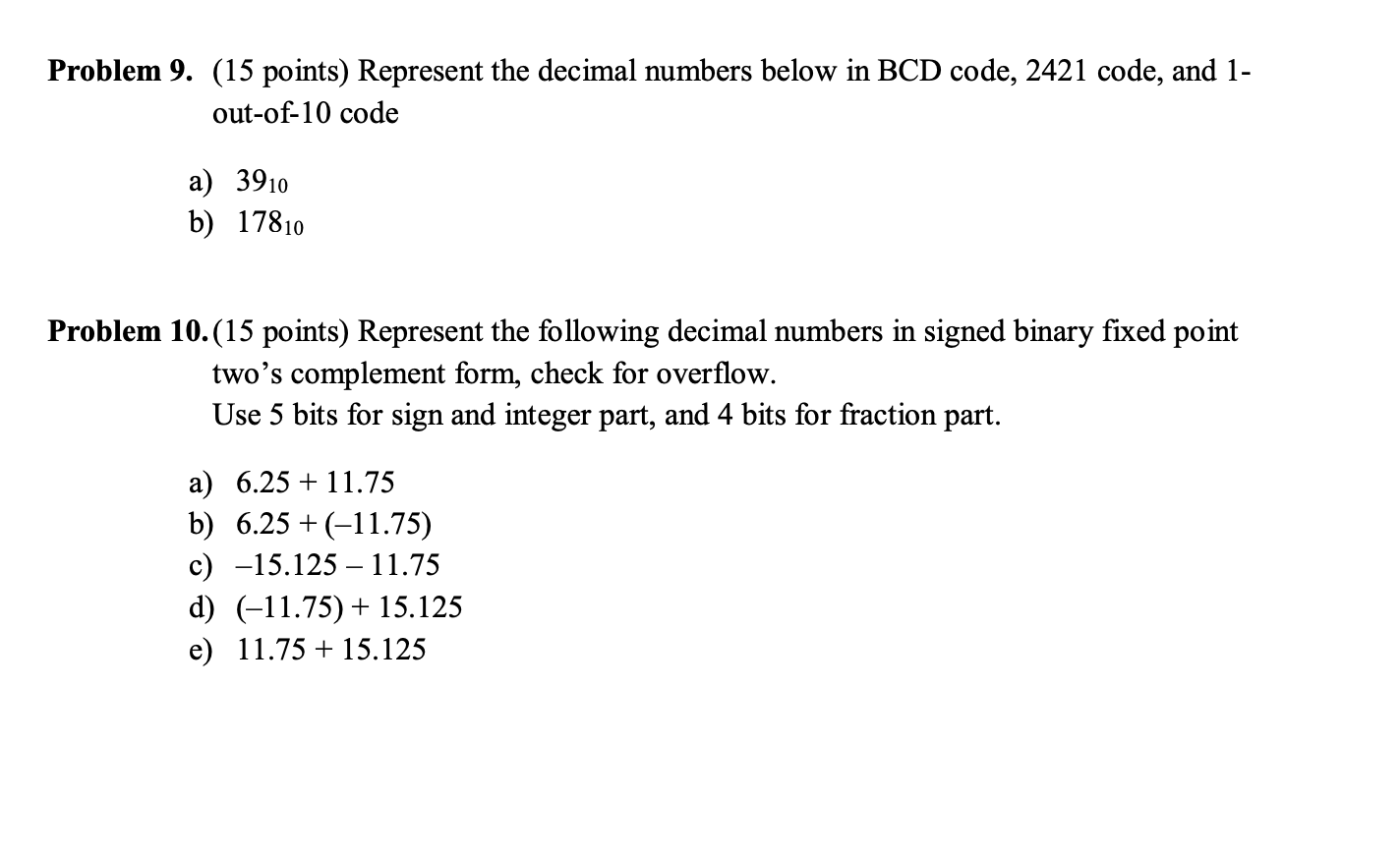 The decimal number 10 is 2024 represented in its bcd form as