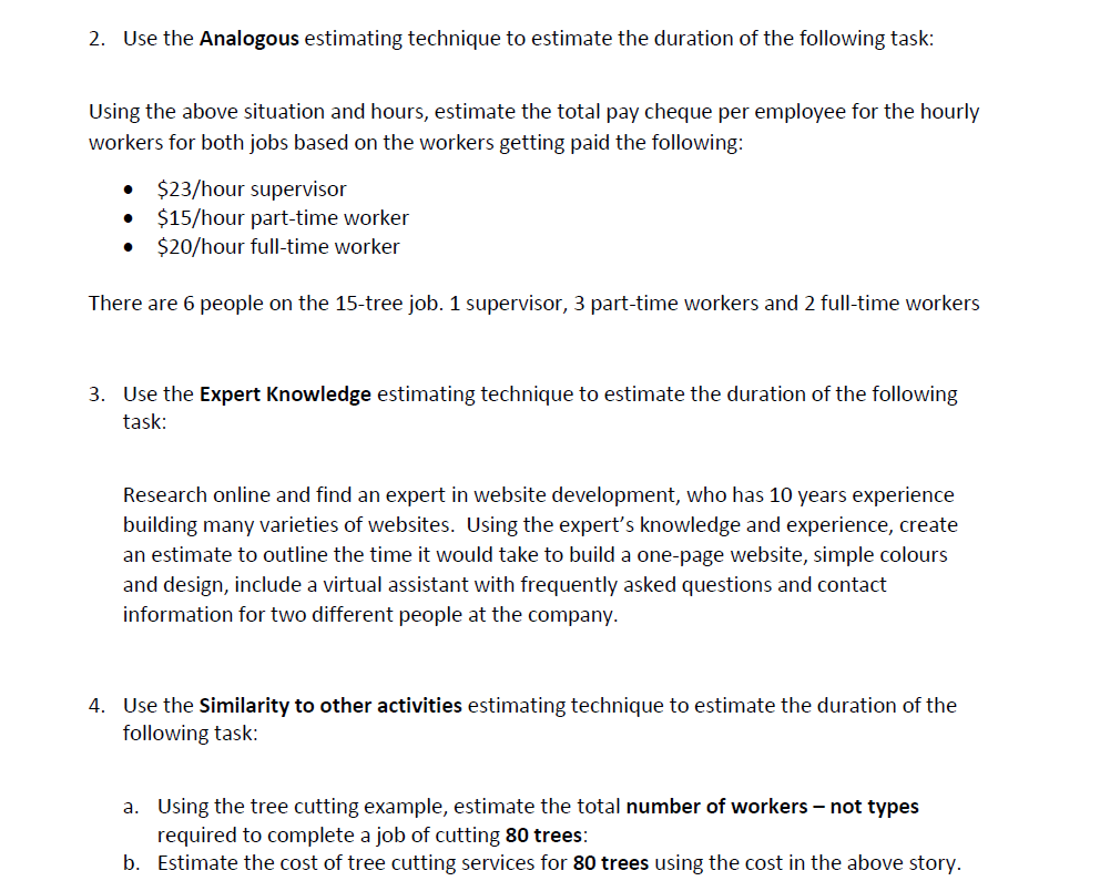 solved-1-use-the-parametric-estimating-technique-to-chegg