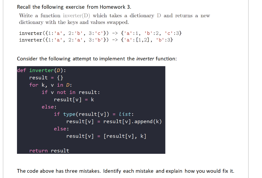 Solved Recall the following exercise from Homework 3. Write | Chegg.com