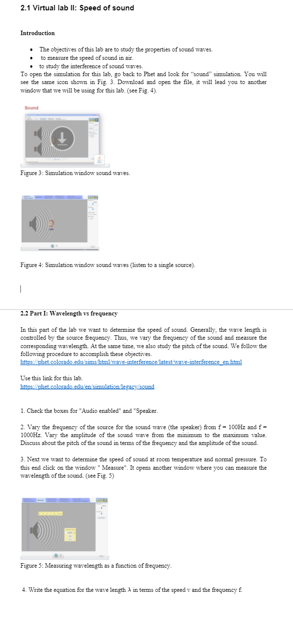 2 1 Virtual Lab Ii Speed Of Sound Introduction Chegg Com
