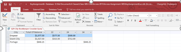 Solved Create the crosstab query as shown in the Figure | Chegg.com