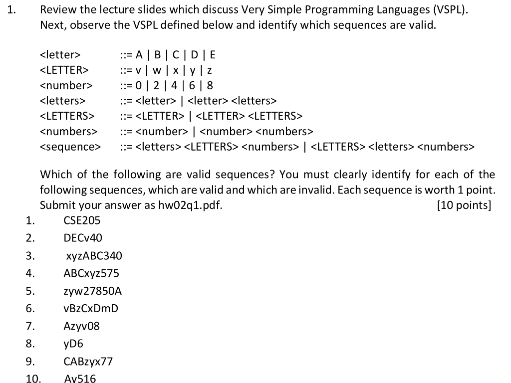 Solved Review the lecture slides which discuss Very Simple | Chegg.com