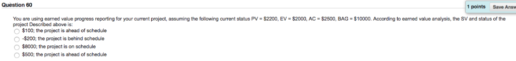 Solved Question 60 points Save Answ project Described aboue | Chegg.com