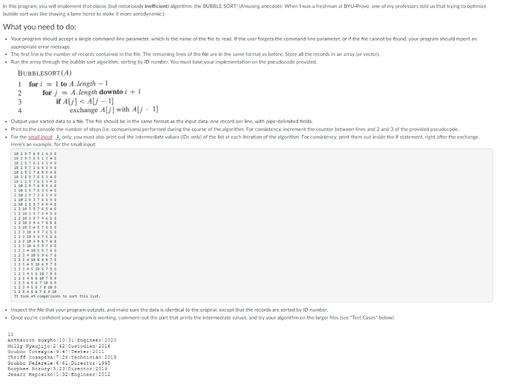 Solved In this program, you will implement that classic (but | Chegg.com