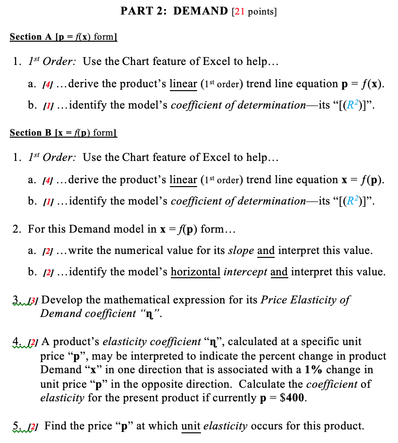 BUSINESS APPLICATION OF CALCULUS!! PART 2 I | Chegg.com