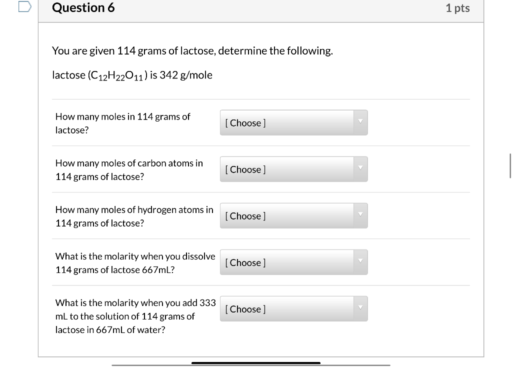 Which of the following are soluble in water or NOT