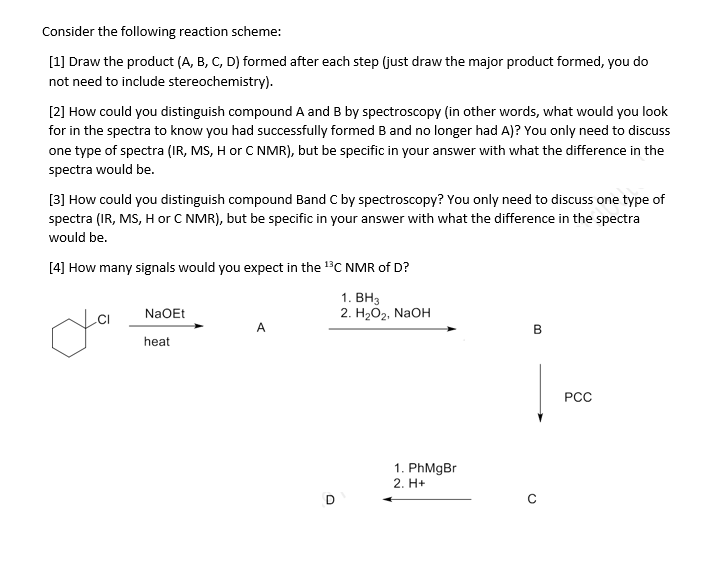 Solved Consider The Following Reaction Scheme: [1] Draw The | Chegg.com