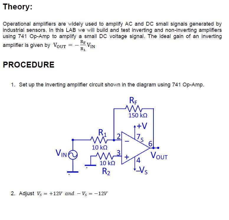 Solved Theory Operational amplifiers are widely used to