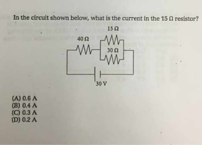 Solved In the circuit shown below, what is the current in | Chegg.com