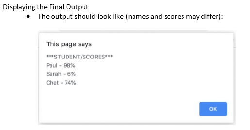 Solved Entering Student Names Should not be empty If it is | Chegg.com
