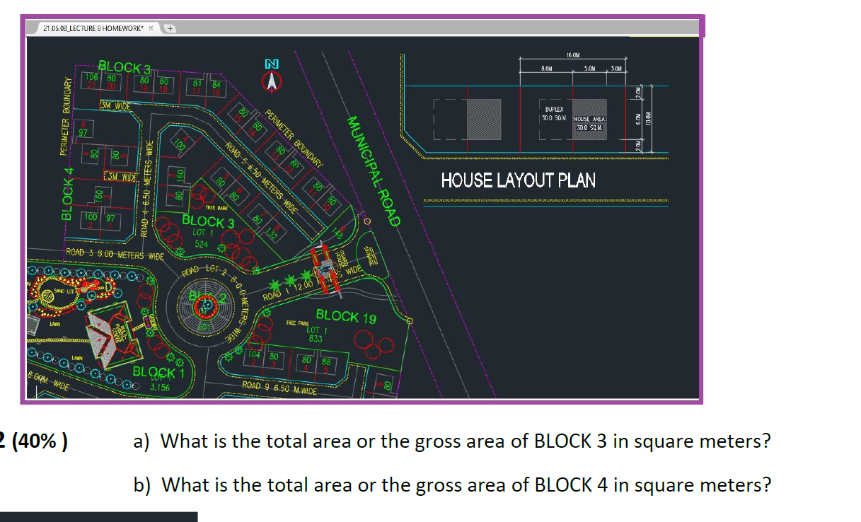 a-what-is-the-total-area-or-the-gross-area-of-block-chegg