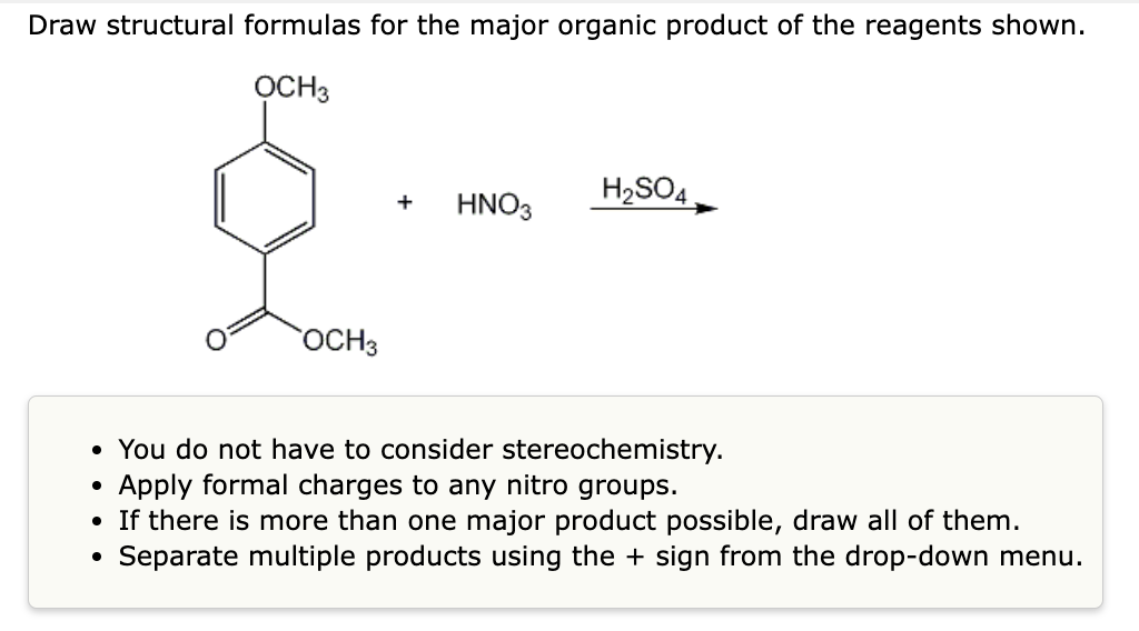 Solved Draw structural formulas for the major organic | Chegg.com