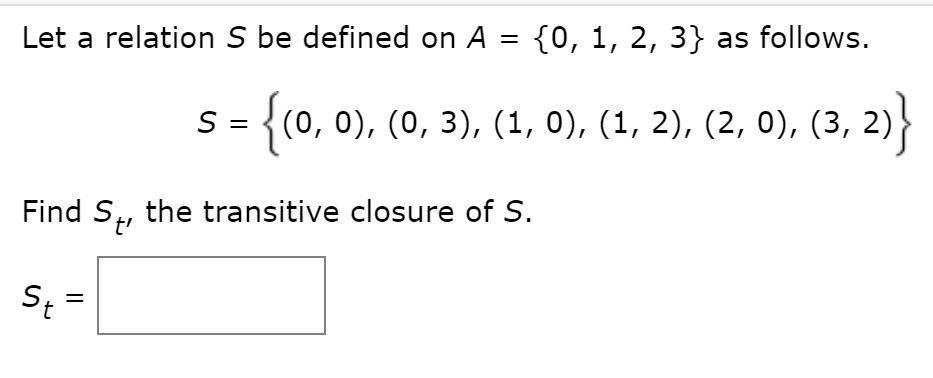 Solved A Relation R On A Set A Is Defined To Be Irreflexive 7076