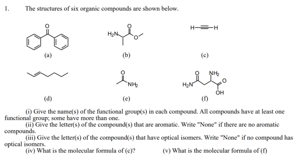 solved-the-structures-of-six-organic-compounds-are-shown-chegg