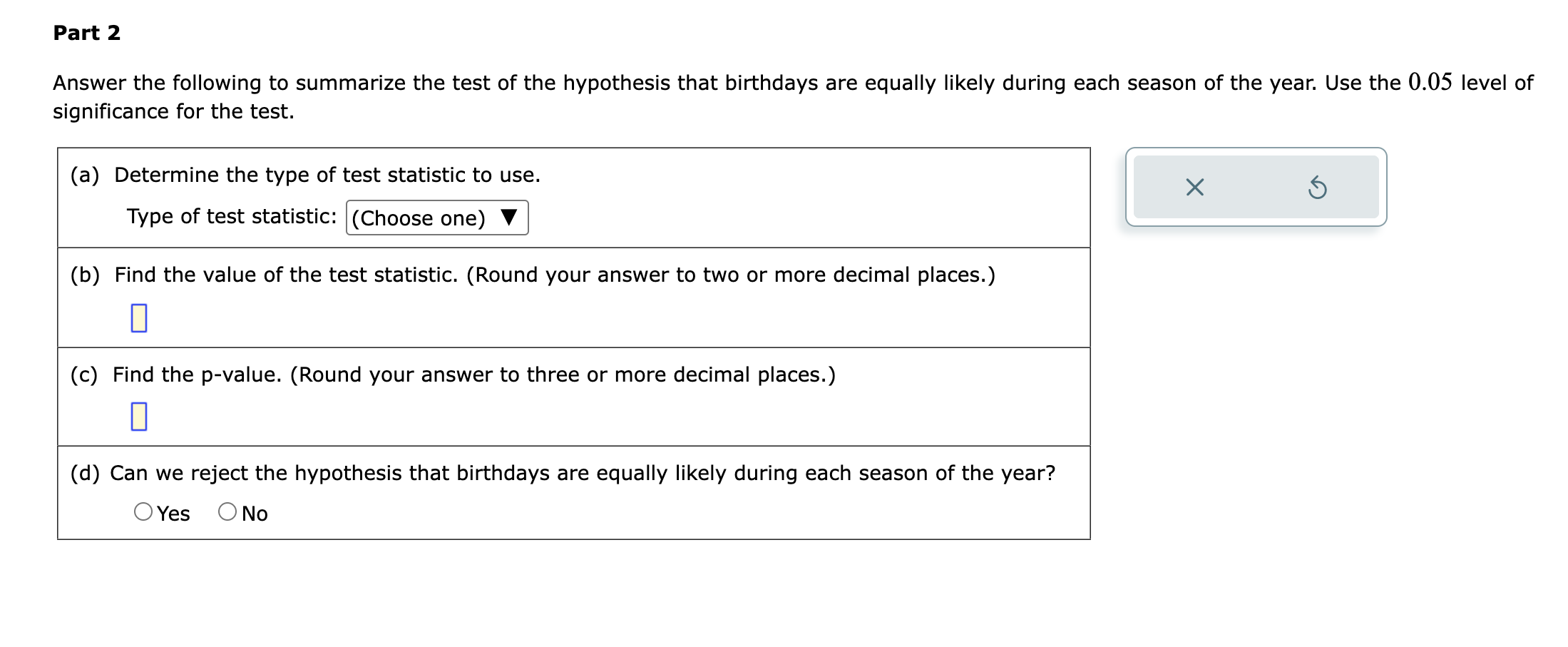Solved Are birthdays "evenly distributed" throughout the