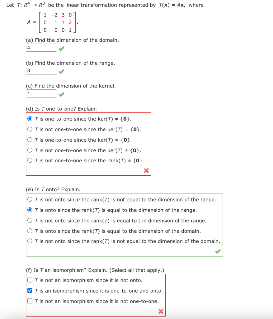 Solved Let T: R4 → R3 be the linear transformation | Chegg.com