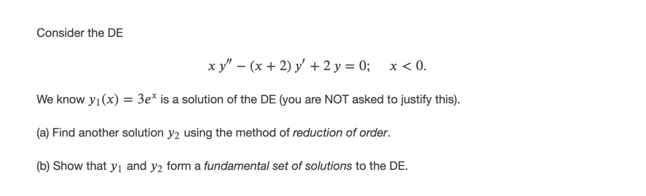 Solved Consider the DE x y