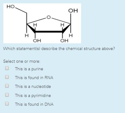 Solved HO он он OH Which statementis) describe the chemical | Chegg.com