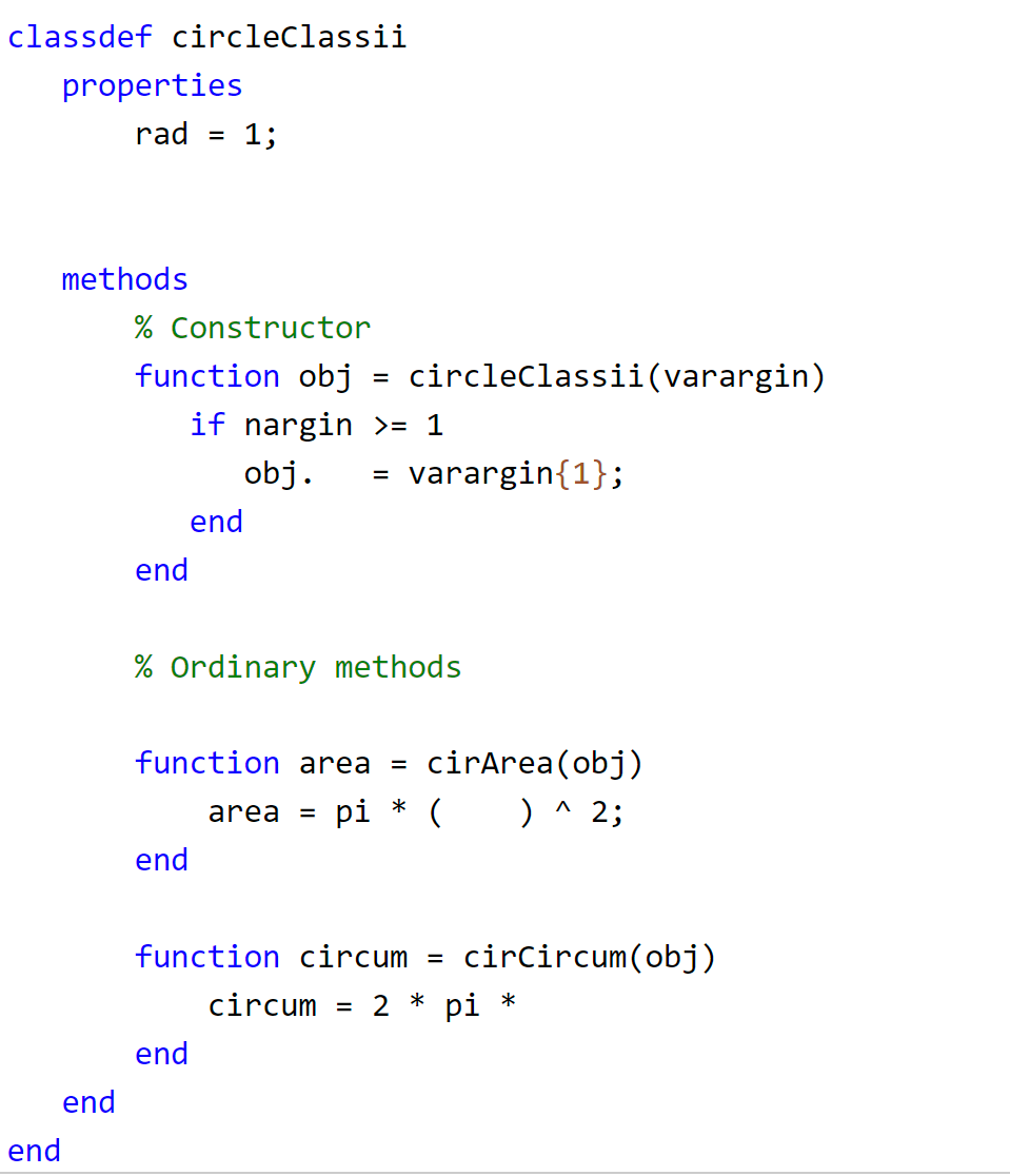 Solved Add ordinary methods to the circleClass created in | Chegg.com
