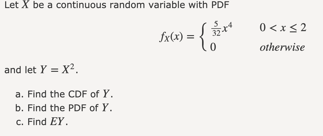 Solved Let X be a continuous random variable with PDF 0 | Chegg.com